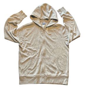 J.Crew Vintage Fleece, Classic Heathered Grey Hoodie, Size L